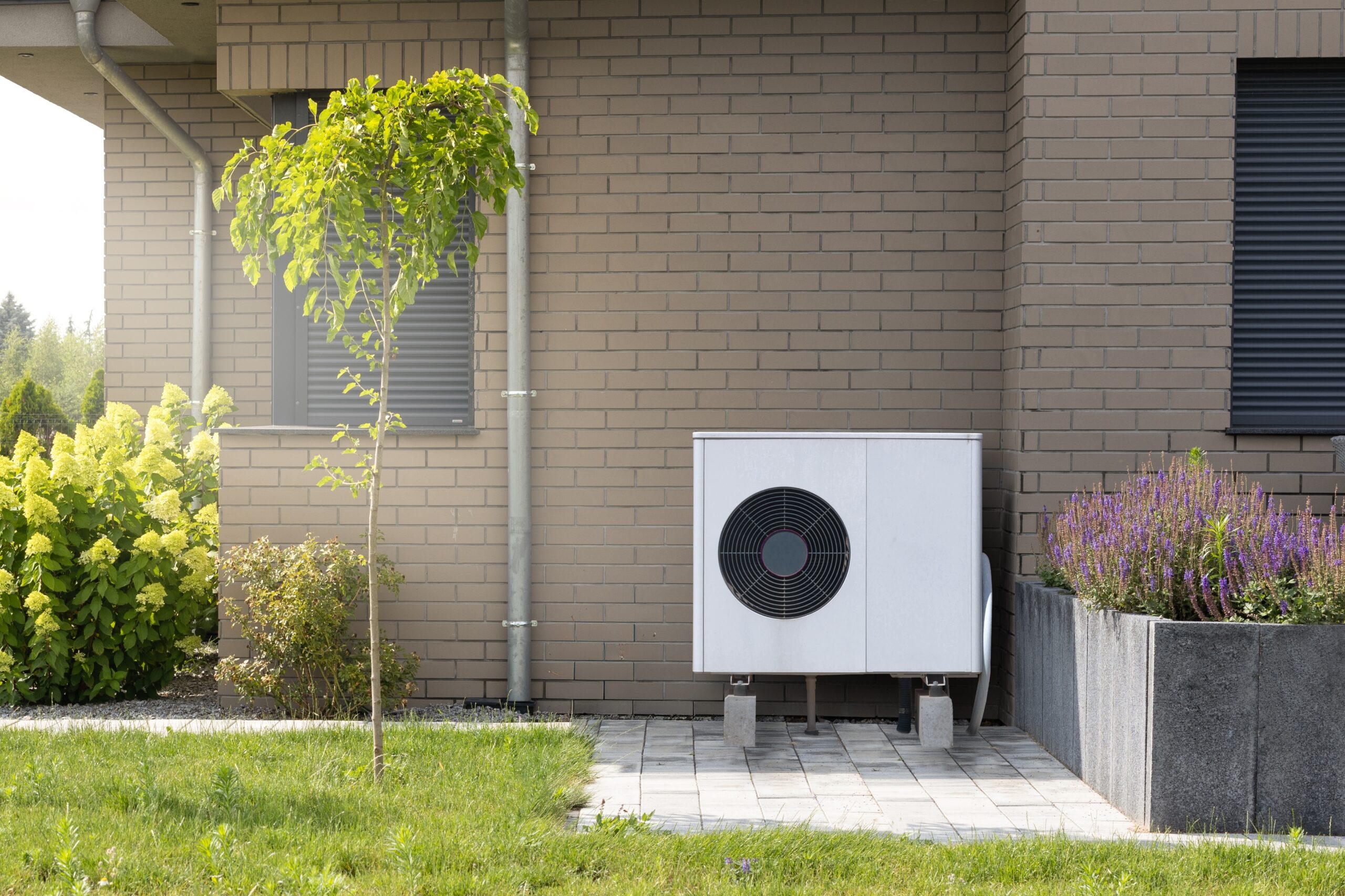 Heat,Pump,System,Installed,On,Modern,Building,Exterior heat pumps